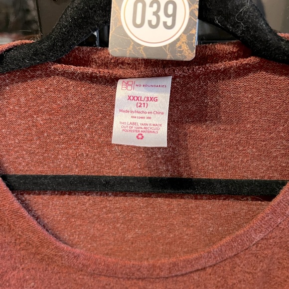 Exhilaration Orange Varsity Sweater - Picture 2 of 2